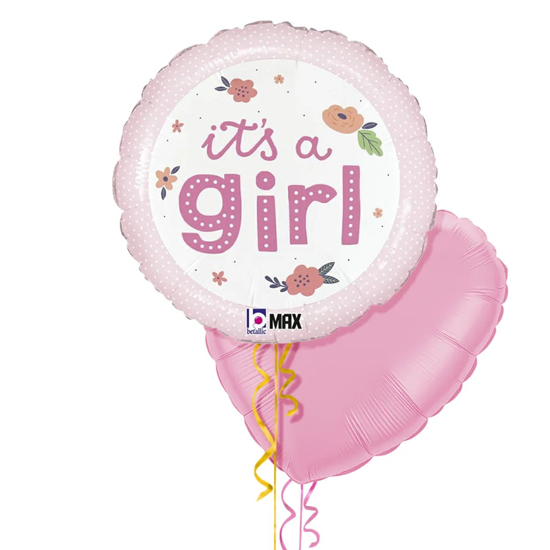 It's a Girl Flowers Balloon Bouquet