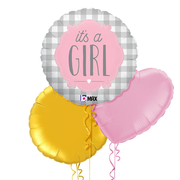 It's a Girl Pattern Balloon Bouquet