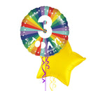 3rd Birthday Rainbow Balloon Bouquet