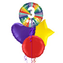 3rd Birthday Rainbow Balloon Bouquet