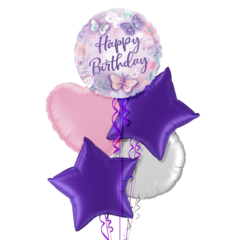 Butterfly Happy Birthday Balloon Bouquet