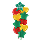 Green Star Merry Christmas Balloon Bouquet