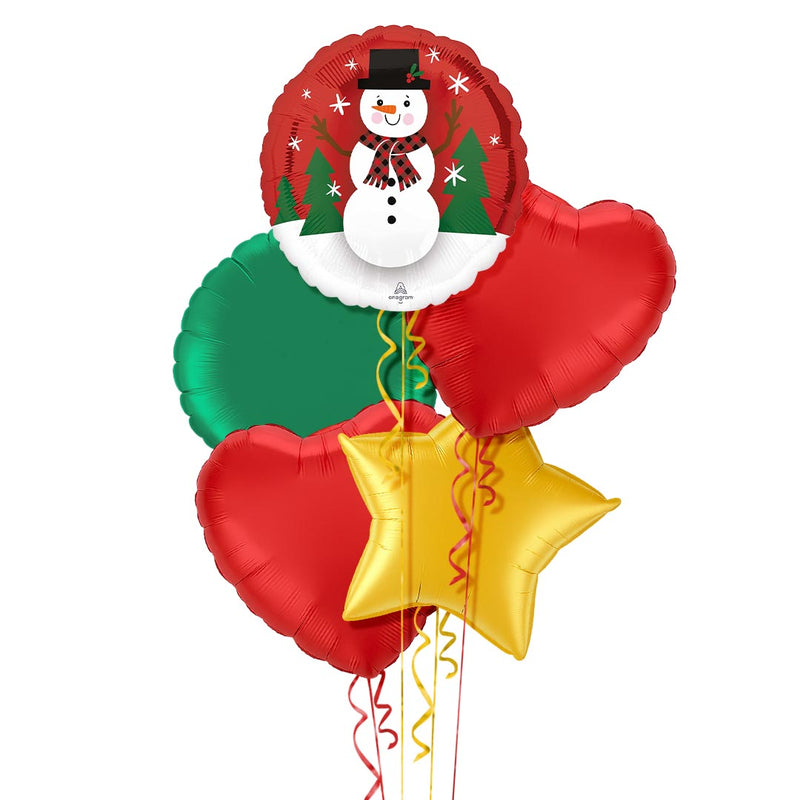 Let it Snow Christmas Foil Balloon Bouquet