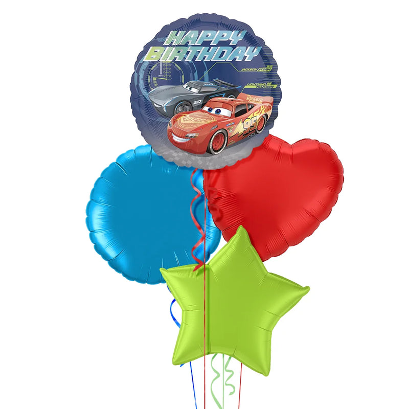 Lightning McQueen Happy Birthday Balloon Bouquet