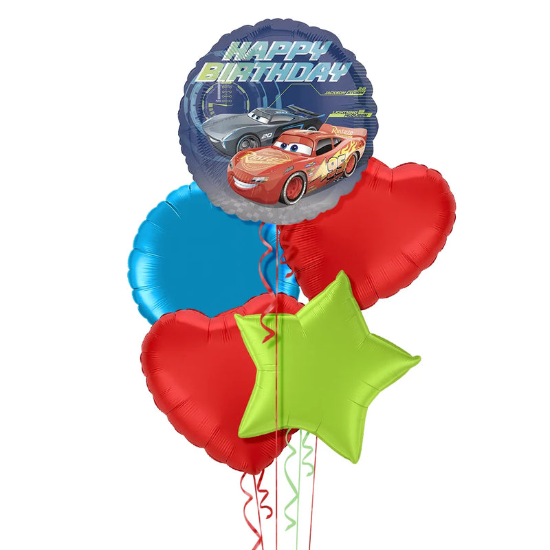 Lightning McQueen Happy Birthday Balloon Bouquet