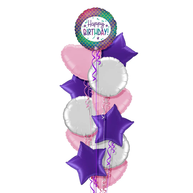 Mermaid Happy Birthday Balloon Bouquet