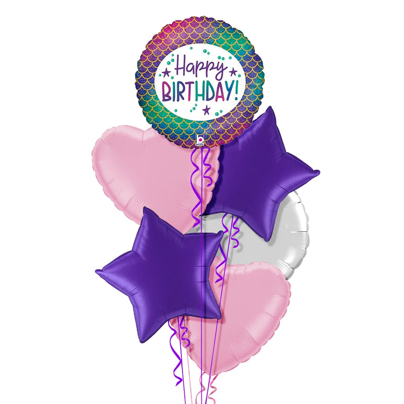 Mermaid Happy Birthday Balloon Bouquet