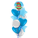 Merry Christmas Cute Penguin Blue Balloon Bouquet