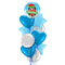 Merry Christmas Cute Penguin Blue Balloon Bouquet