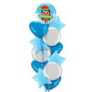 Merry Christmas Cute Penguin Blue Balloon Bouquet