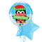 Merry Christmas Cute Penguin Blue Balloon Bouquet