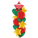 Merry Christmas Santa Star Balloon Bouquet