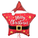 Merry Christmas Santa Star Balloon Bouquet