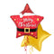 Merry Christmas Santa Star Balloon Bouquet