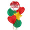 Merry Christmas Snowflakes Cute Balloon Bouquet