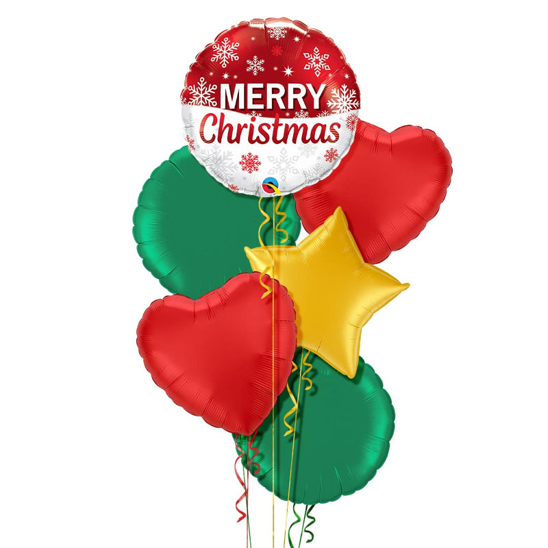 Merry Christmas Snowflakes Cute Balloon Bouquet