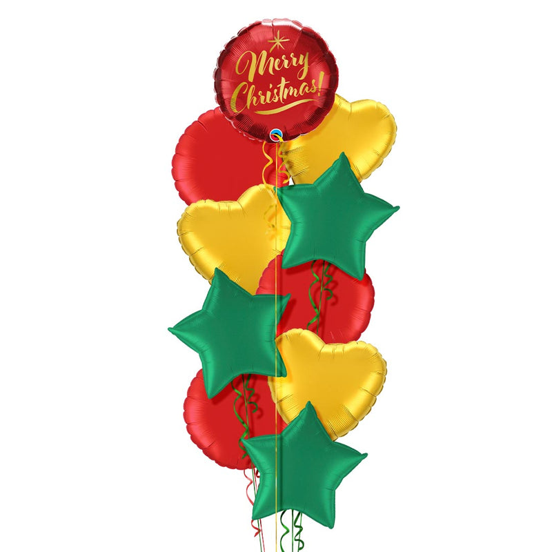 Merry Christmas Splendid Balloon Bouquet