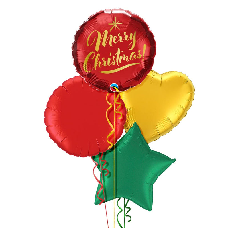 Merry Christmas Splendid Balloon Bouquet