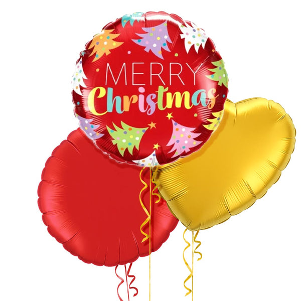 Merry Christmas Spruce Balloon Bouquet