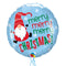 Merry Christmas Santa in Blue Balloon Bouquet