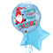 Merry Christmas Santa in Blue Balloon Bouquet