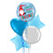 Merry Christmas Santa in Blue Balloon Bouquet