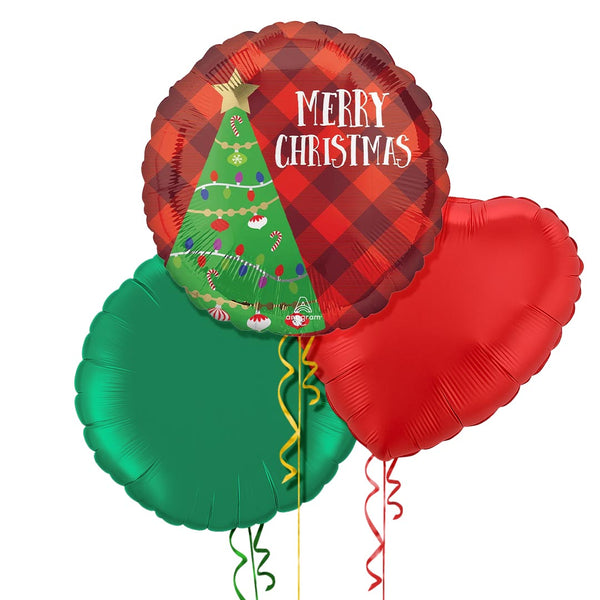 Merry Christmas Tree Balloon Bouquet