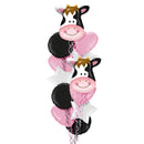 Moo Cow Foil Balloon Bouquet