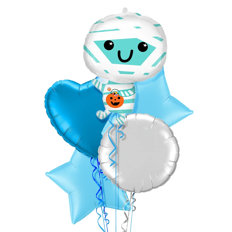 Mummy Blue Halloween Balloon Bouquet