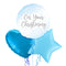 On Your Christening Blue Foil Balloon Bouquet
