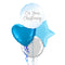 On Your Christening Blue Foil Balloon Bouquet
