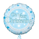 On Your Christening Boy Foil Balloon Bouquet
