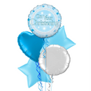 On Your Christening Boy Foil Balloon Bouquet