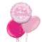 On Your Christening Shiny Pink Foil Balloon Bouquet
