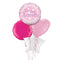 On Your Christening Shiny Pink Foil Balloon Bouquet