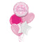 On Your Christening Shiny Pink Foil Balloon Bouquet