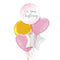 On Your Christening Pink Foil Balloon Bouquet