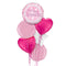 On Your Christening Shiny Pink Foil Balloon Bouquet
