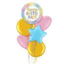 Opal Birthday Rainbow Holographic Birthday Foil Balloon Bouquet