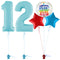 Pastel Blue 12th Birthday Balloon Bouquet Set