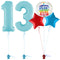 Pastel Blue 13th Birthday Balloon Bouquet Set