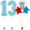 Pastel Blue 13th Birthday Balloon Bouquet Set