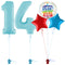 Pastel Blue 14th Birthday Balloon Bouquet Set