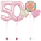 Pastel Pink 50th Birthday Balloon Bouquet Set