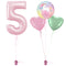 Pastel Pink 5th Birthday Balloon Bouquet Set