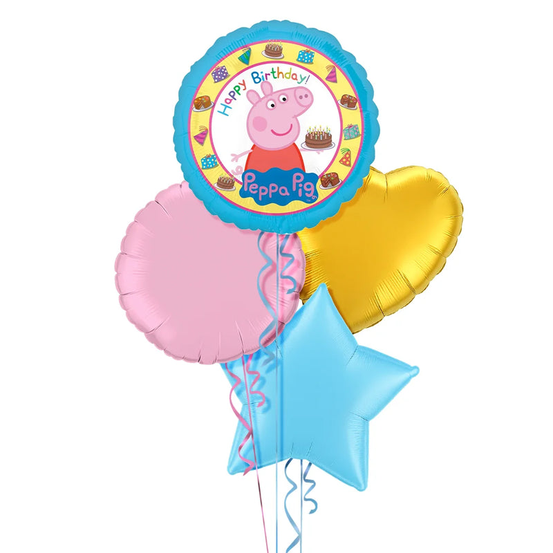 Peppa Pig Happy Birthday Balloon Bouquet