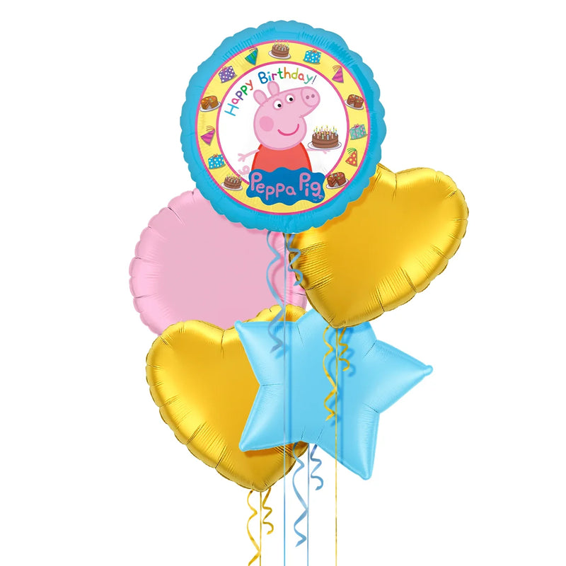 Peppa Pig Happy Birthday Balloon Bouquet