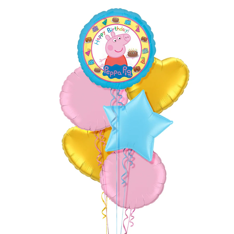 Peppa Pig Happy Birthday Balloon Bouquet