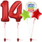 Red 14th Birthday Balloon Bouquet Set