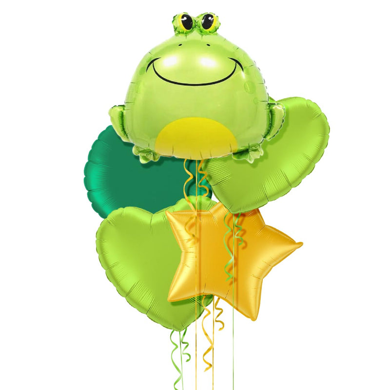 Ribbit Ribbit Frog Foil Balloon Bouquet